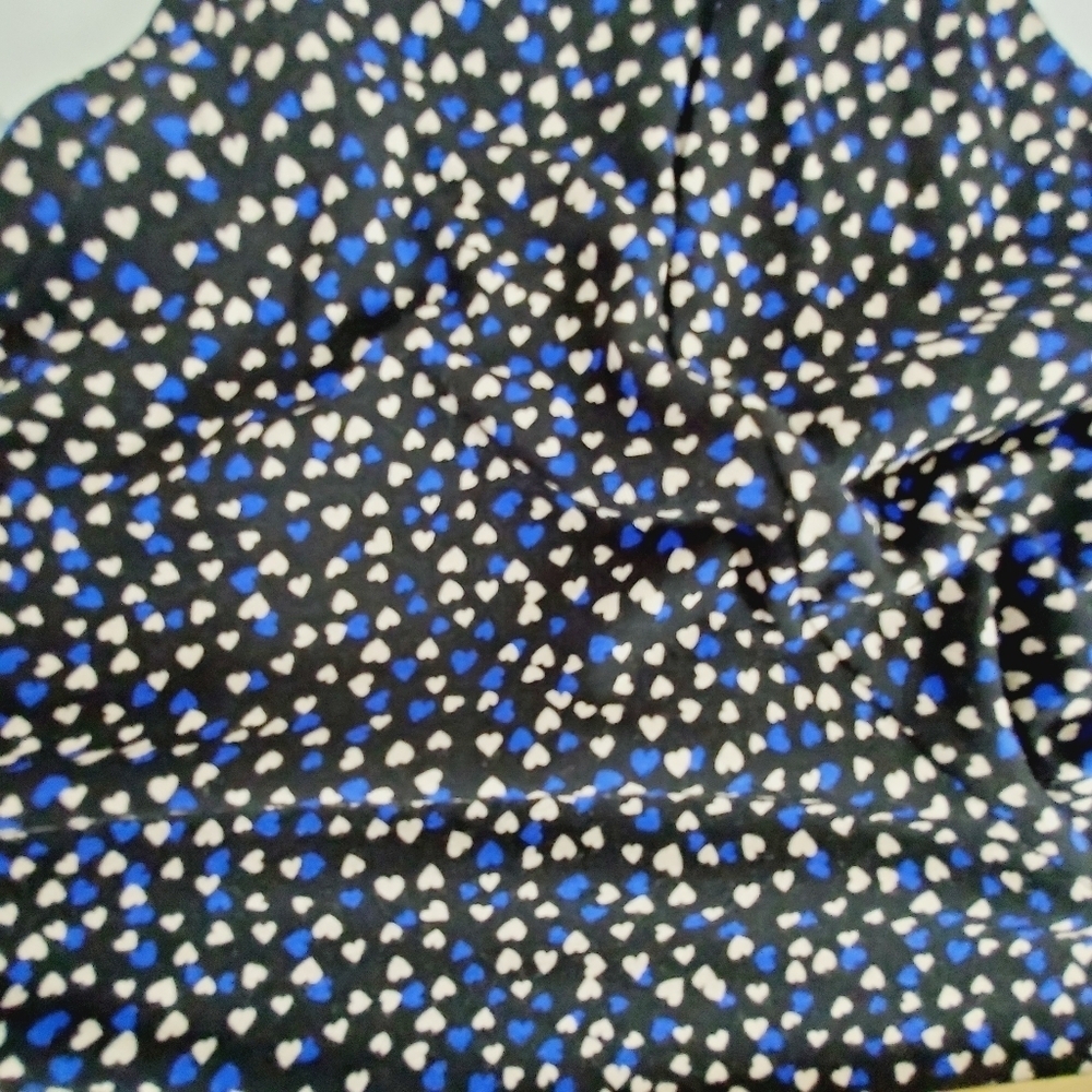 Saint + Sofia Plus Size Tiered Heart Print Maxi Dress 18 Polkadot Pockets Boho — image 2 of 8